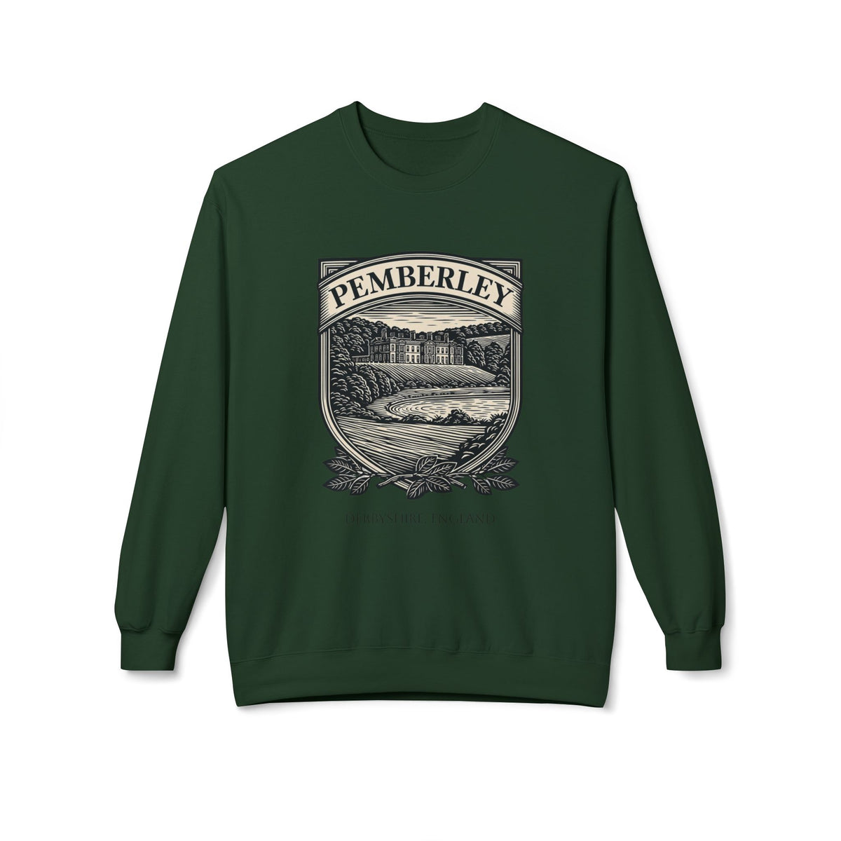 Pemberley Estate Crewneck Sweatshirt — Jane Austen Cozy Literary Pullover