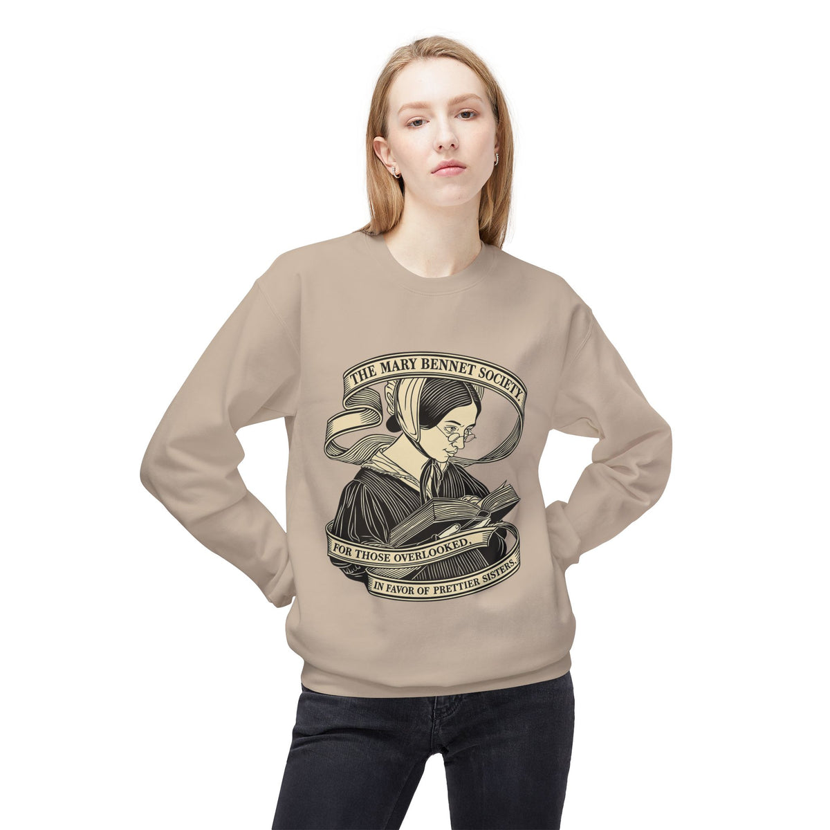 The Mary Bennet Society Literary Crewneck Sweatshirt — Vintage Booklover Reading Crew