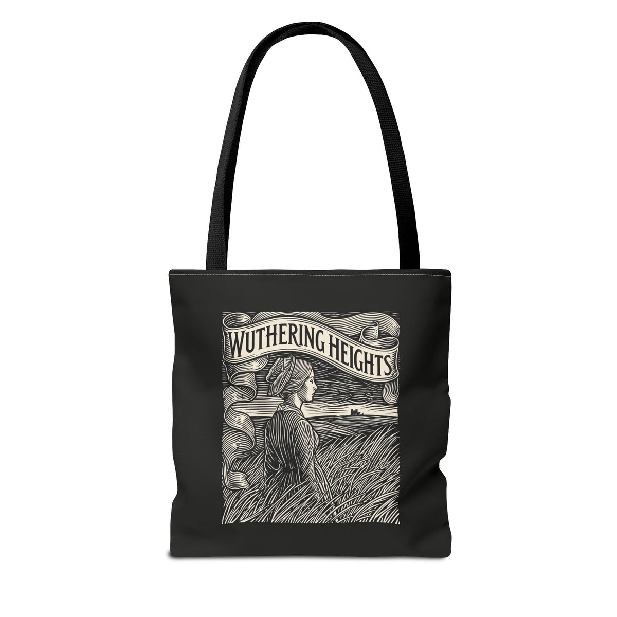 Wuthering Heights Illustrated Tote Bag — Gothic Novel Literary Canvas Tote