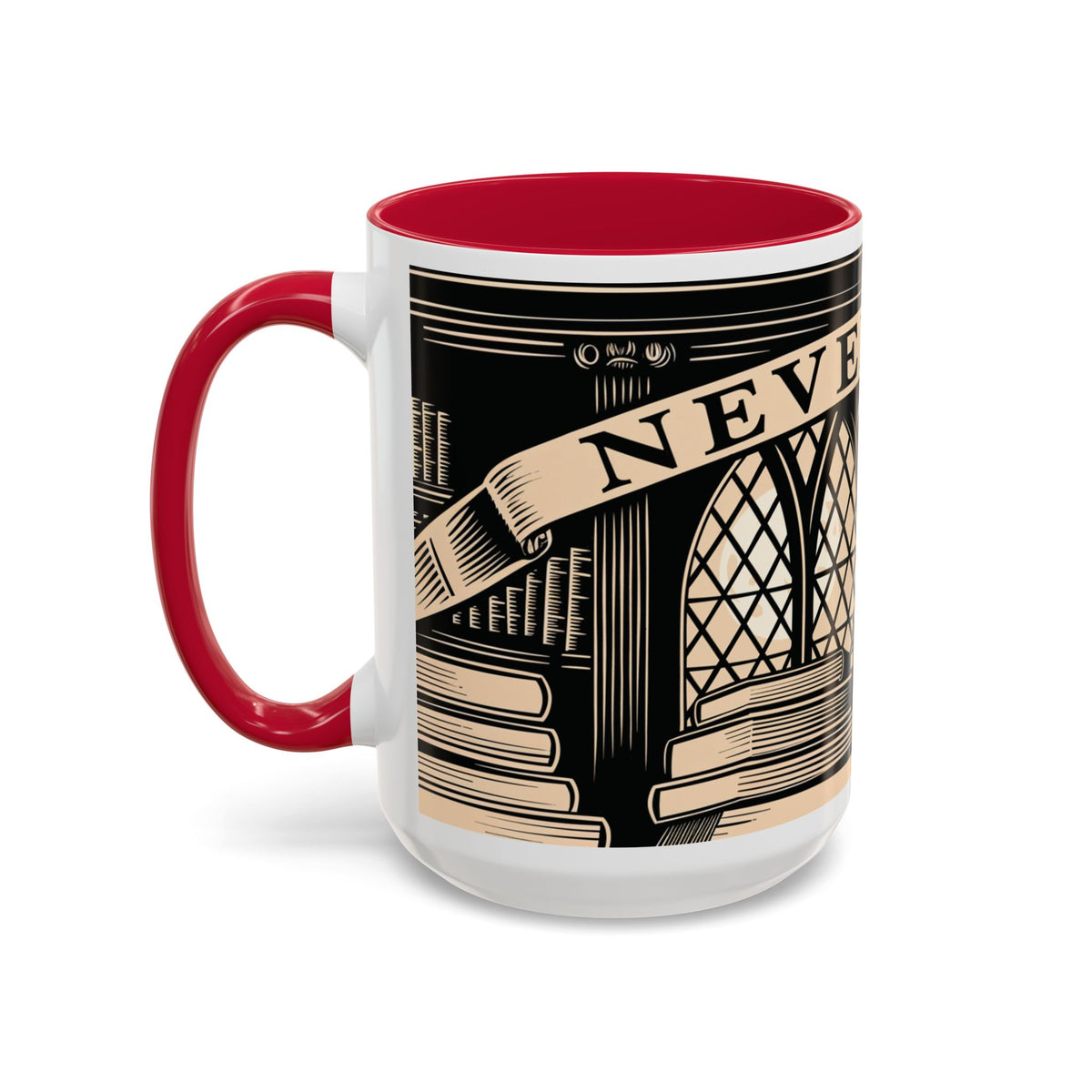 x Nevermore Raven woodcut illustration Mug | Edgar Allan Poe inspired