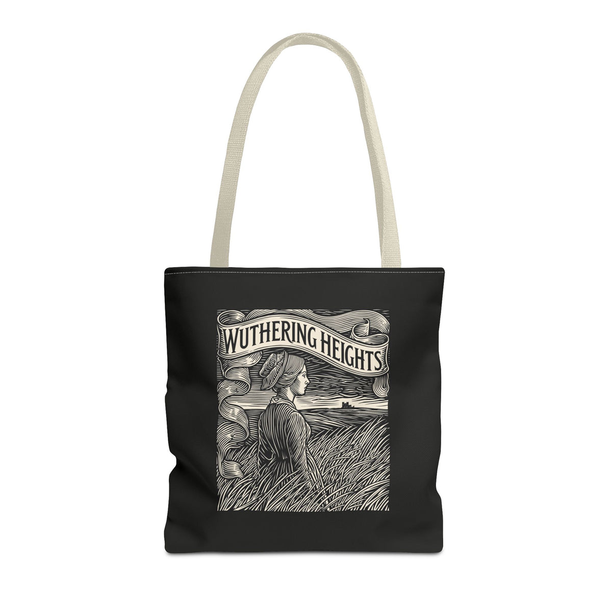Wuthering Heights Illustrated Tote Bag — Gothic Novel Literary Canvas Tote