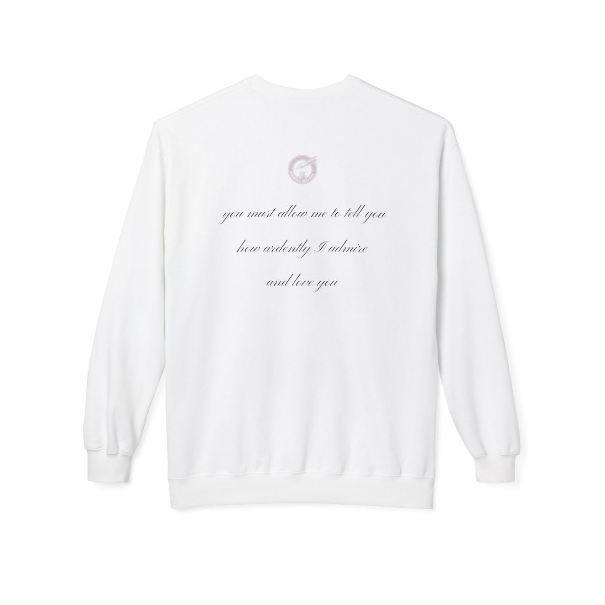 Sepia Toned Pride & Prejudice Crewneck Sweatshirt — Vintage Romance Literary Pullover