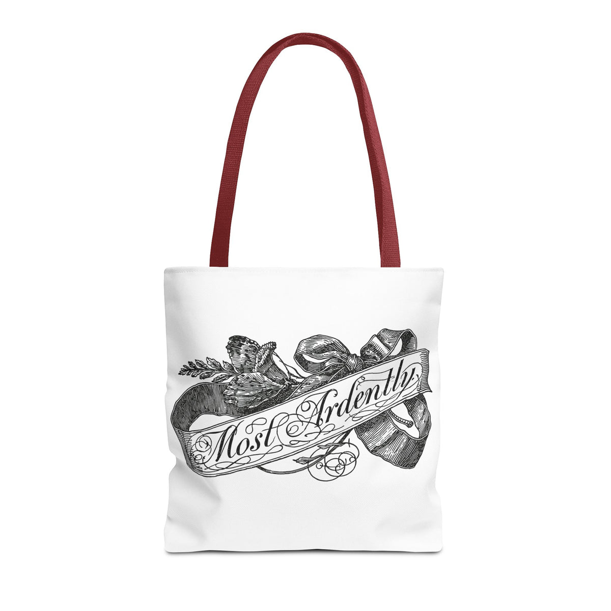 Regency Ribbon Banner Tote — Most Ardently