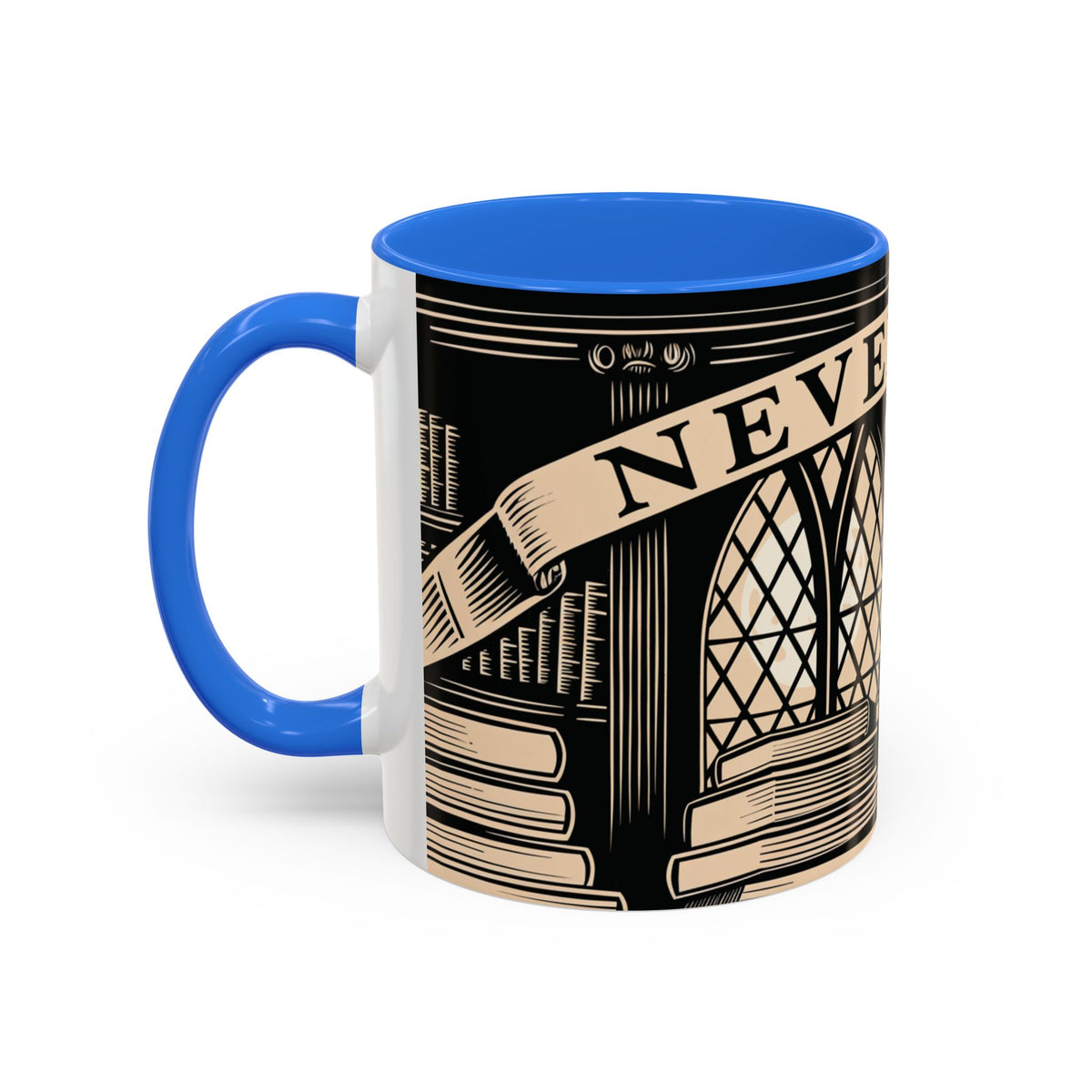 x Nevermore Raven woodcut illustration Mug | Edgar Allan Poe inspired