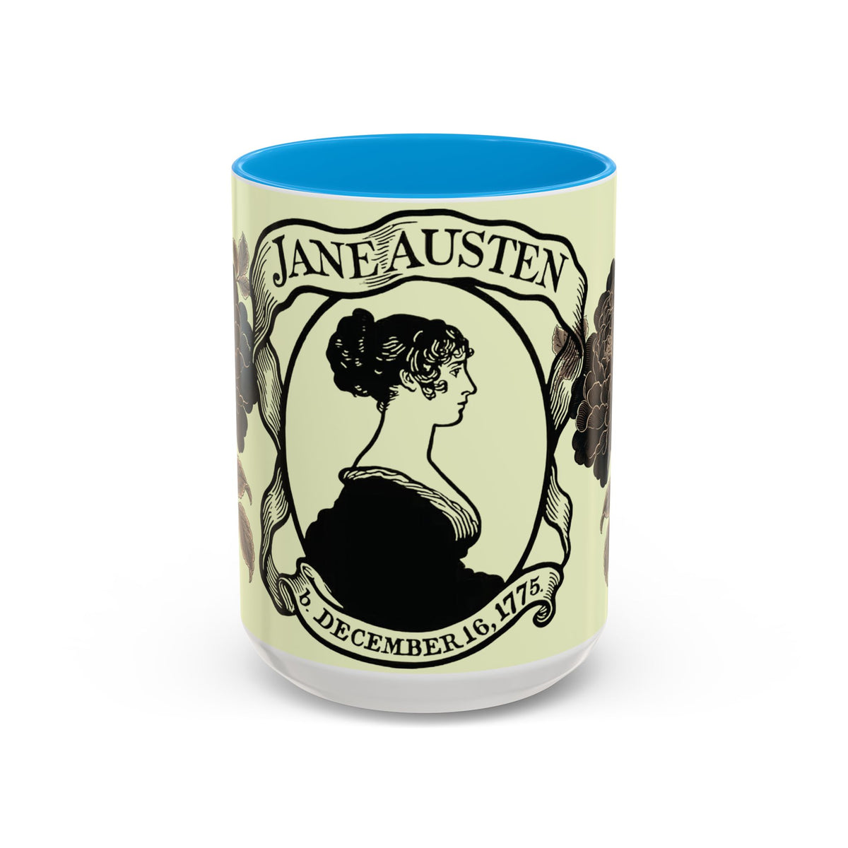 Jane Austen Portrait Ceramic Mug — Literary Tea & Coffee Cup (11oz/15oz)