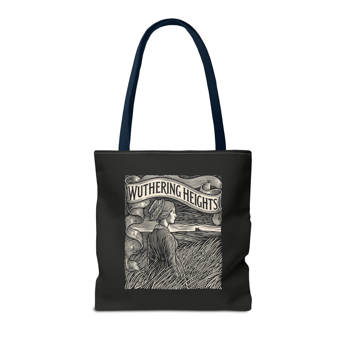 Wuthering Heights Illustrated Tote Bag — Gothic Novel Literary Canvas Tote
