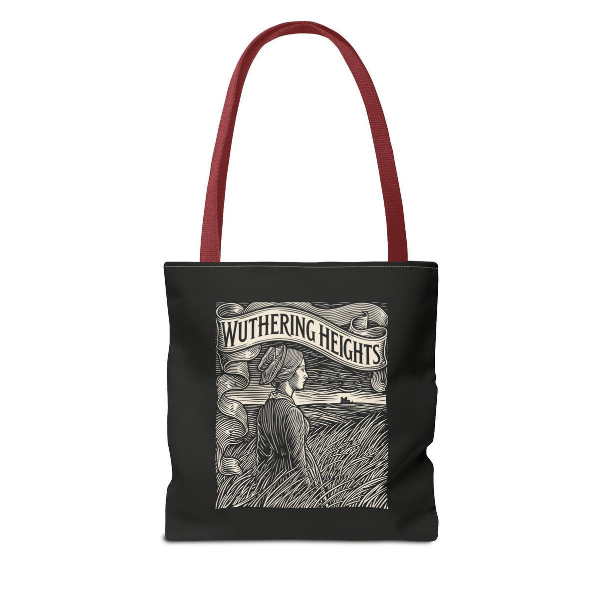 Wuthering Heights Illustrated Tote Bag — Gothic Novel Literary Canvas Tote