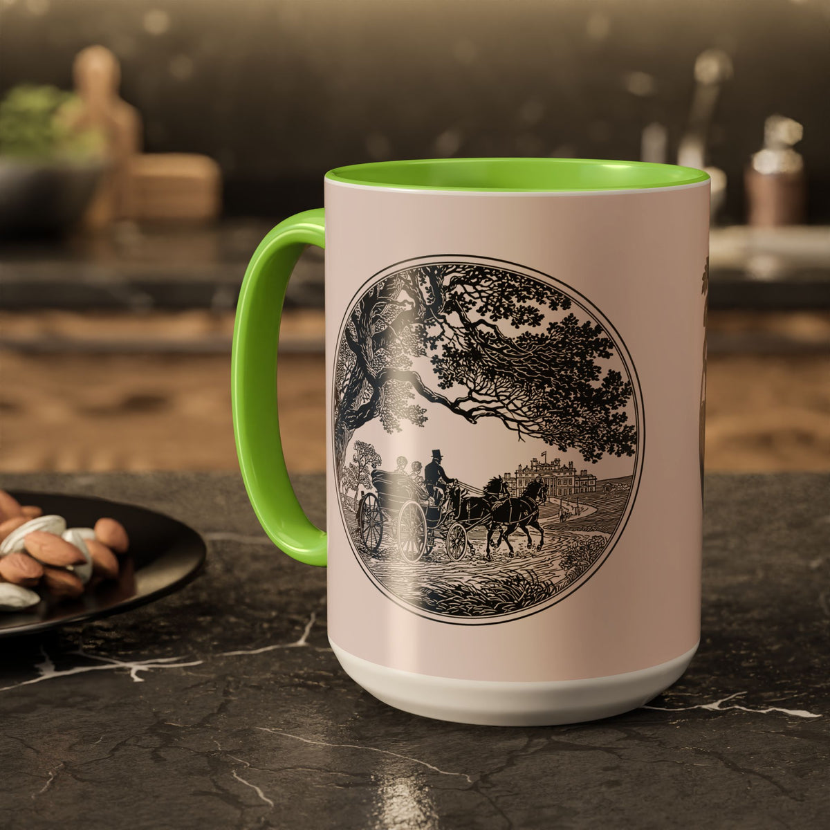 Romantic Vintage Silhouette Mug — "Most Ardently" Tea Coffee Cup (11oz/15oz)