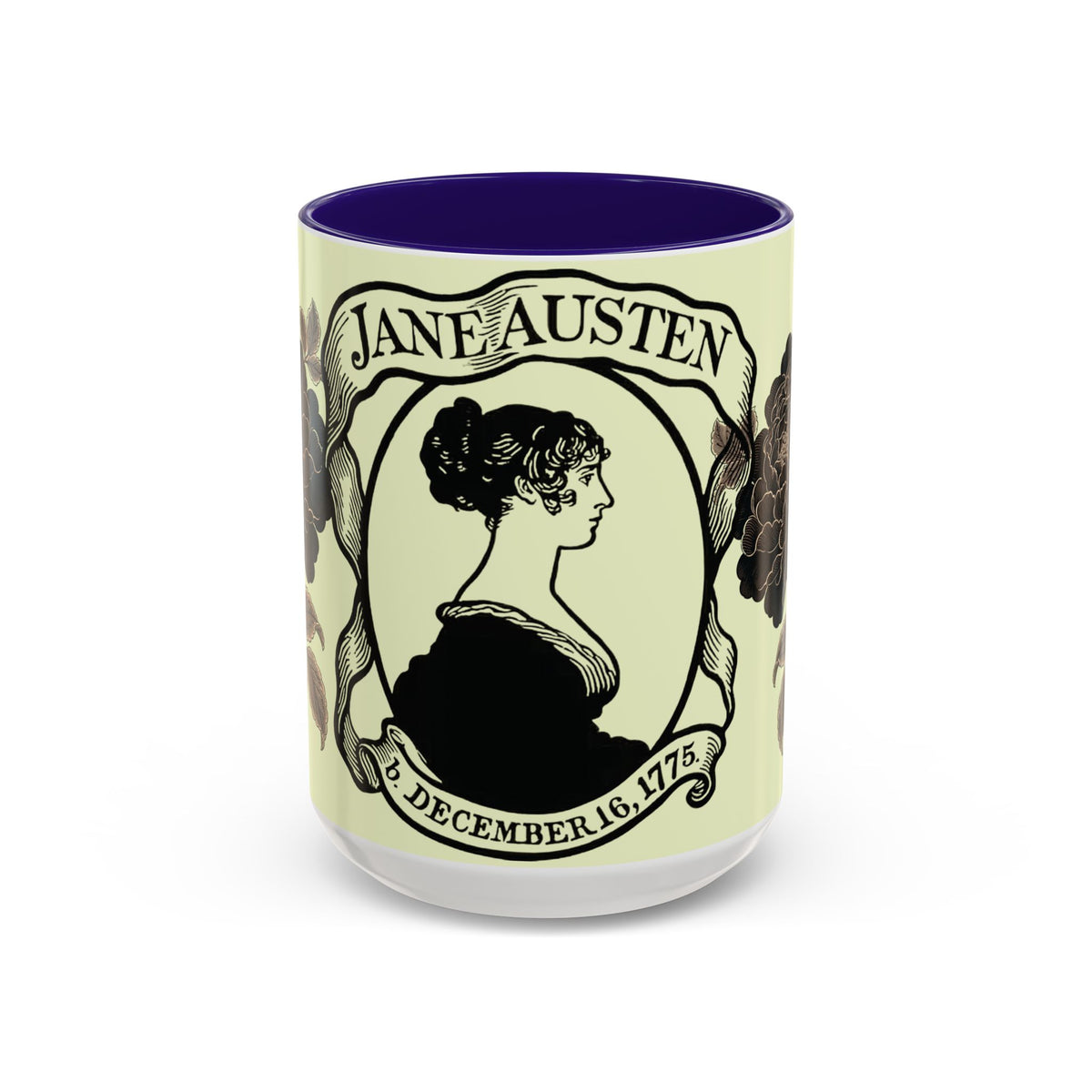 Jane Austen Portrait Ceramic Mug — Literary Tea & Coffee Cup (11oz/15oz)
