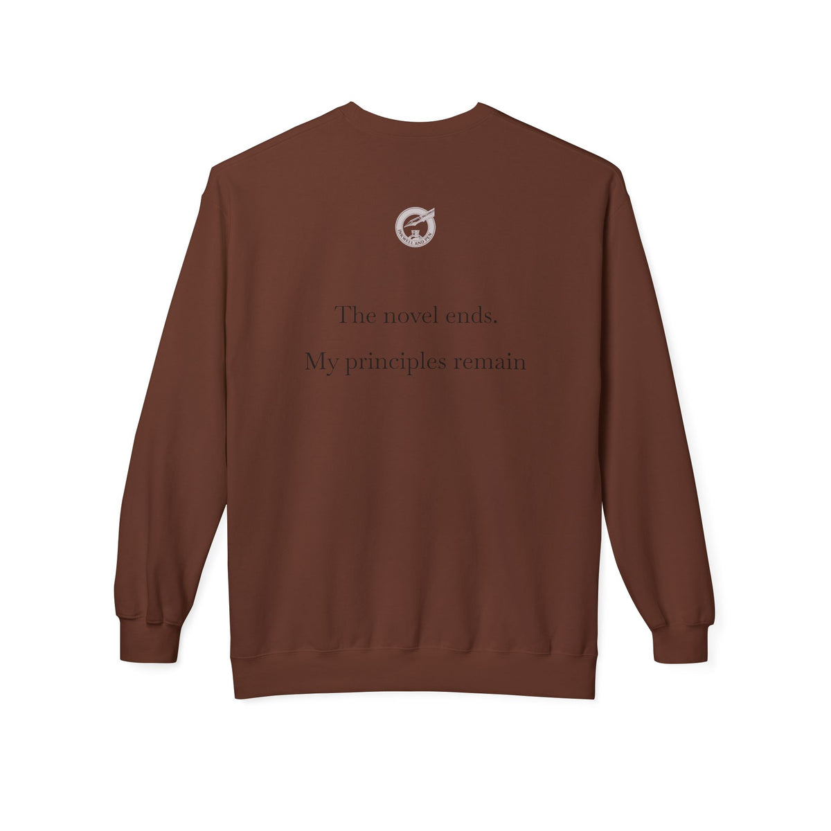 Courage Rises Crewneck Sweatshirt — Vintage Feminist Quote Graphic