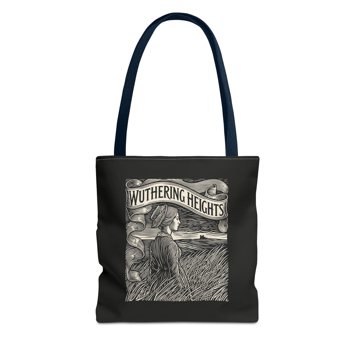 Wuthering Heights Illustrated Tote Bag — Gothic Novel Literary Canvas Tote