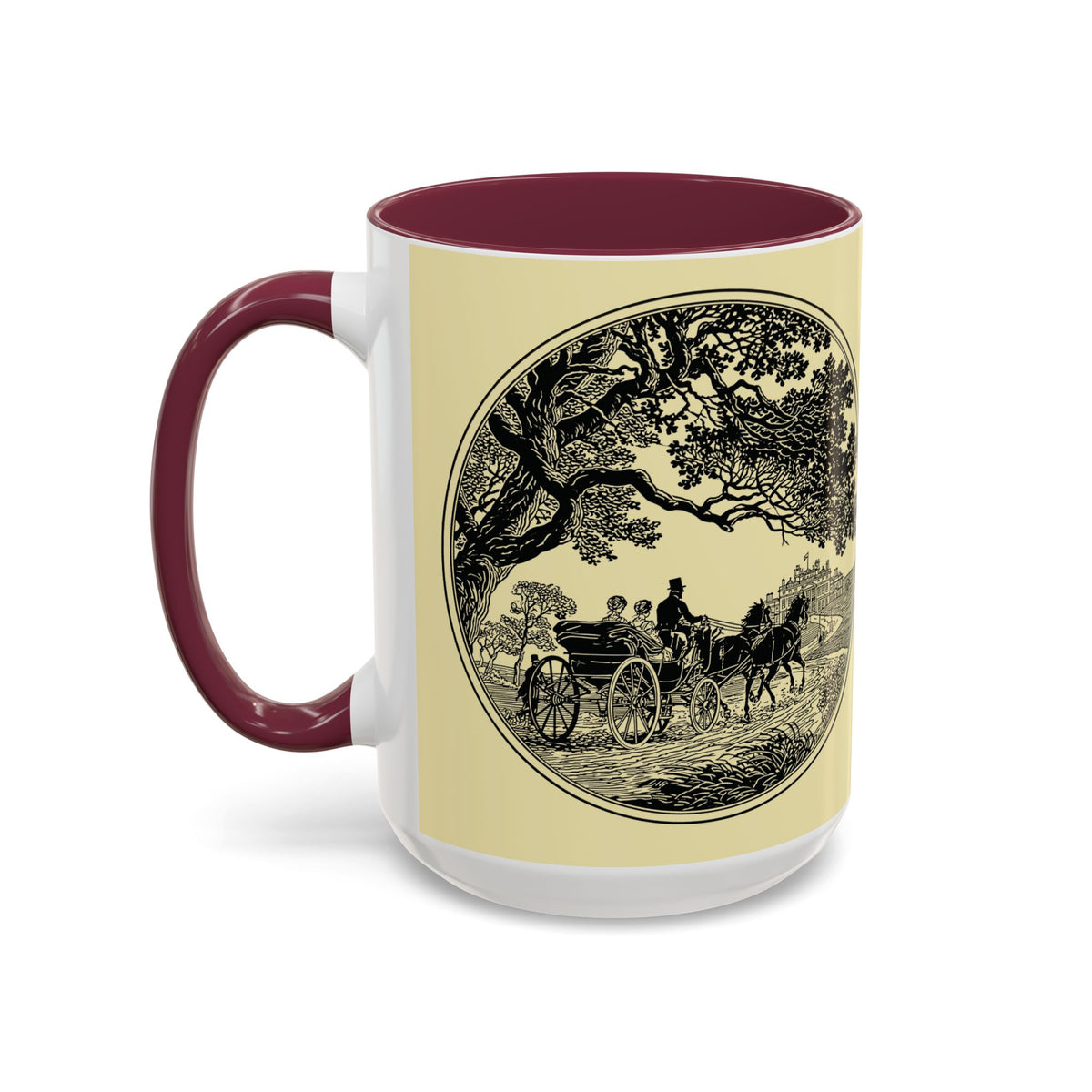Vintage 'Barely Tolerable' Illustration Coffee Mug (11oz/15oz)