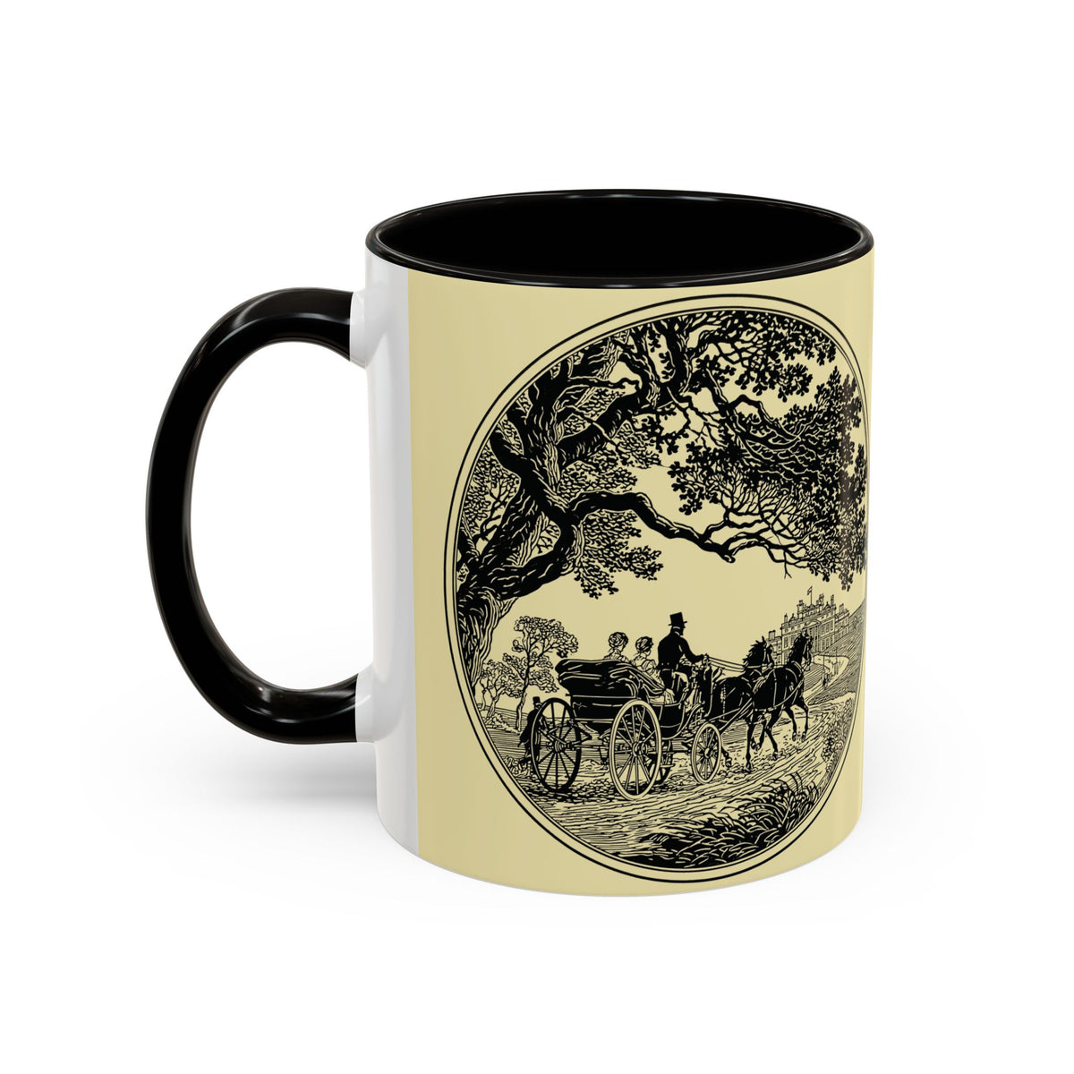 Vintage 'Barely Tolerable' Illustration Coffee Mug (11oz/15oz)