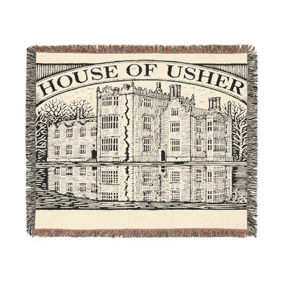 House of Usher - Woven Blanket | Edgar Allan Poe Gothic Manor Throw