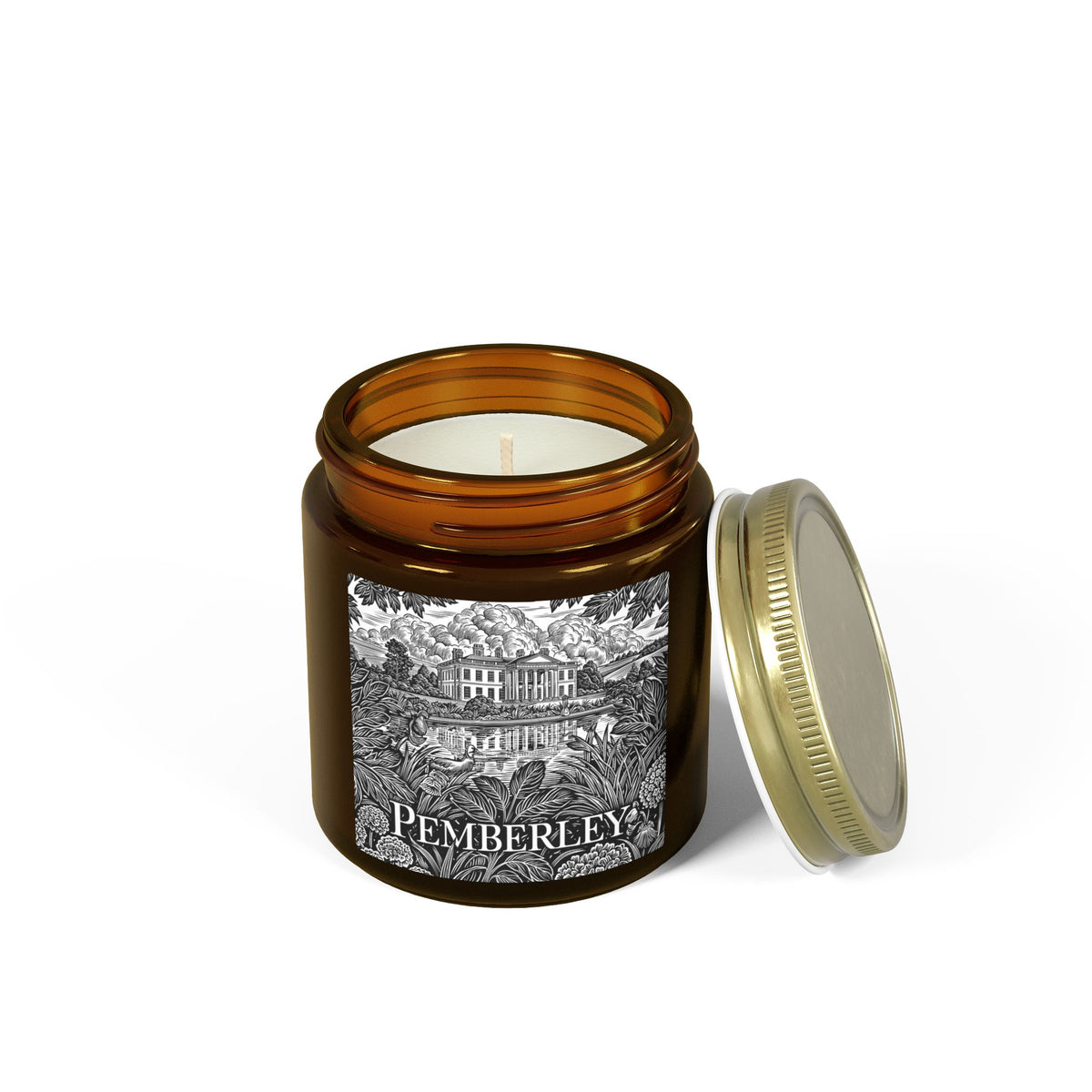 Pemberley Illustration Candle | Soy Wax Candle, 4oz & 9oz