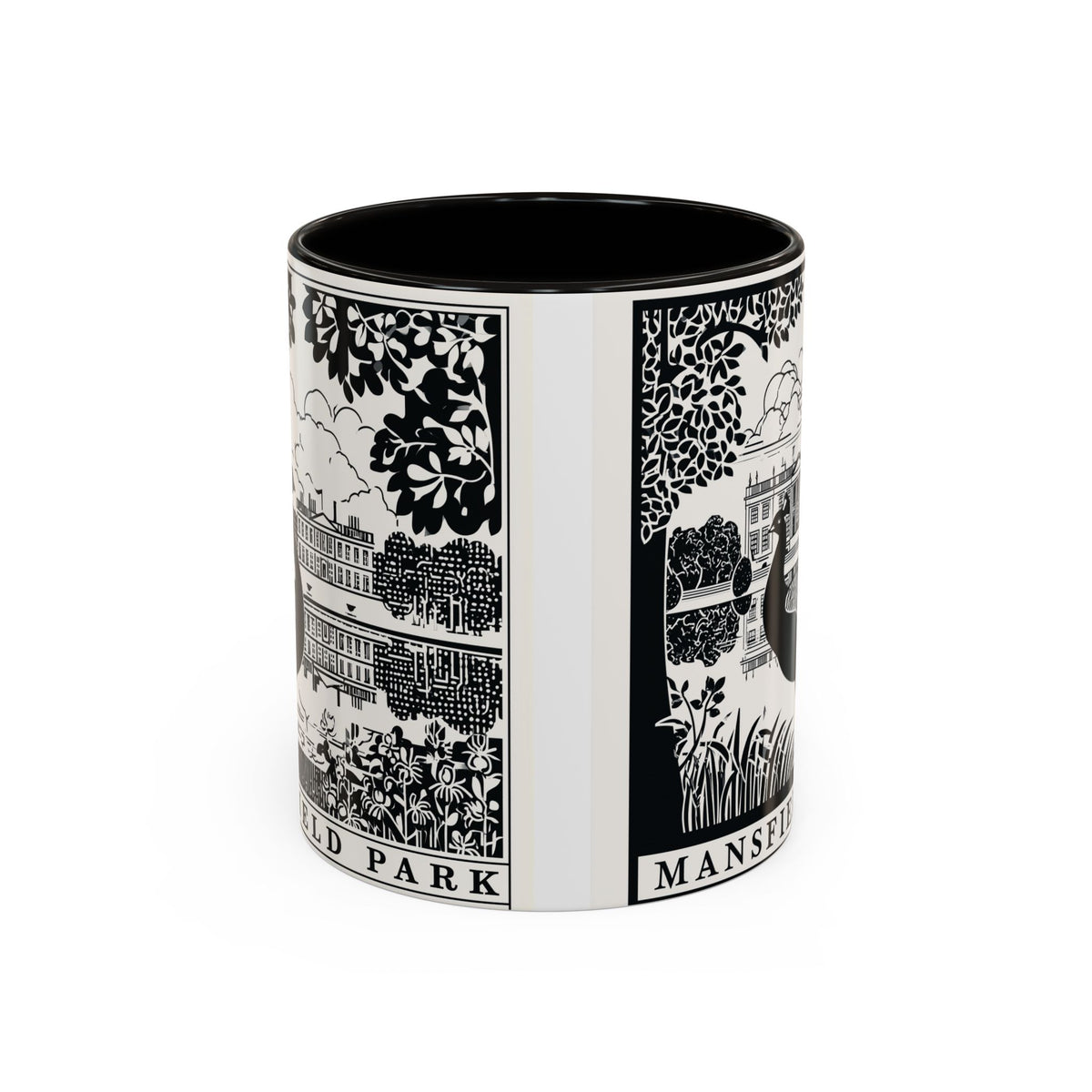 Mansfield Park Peacock Illustration Mug | Vintage Etching Wraparound