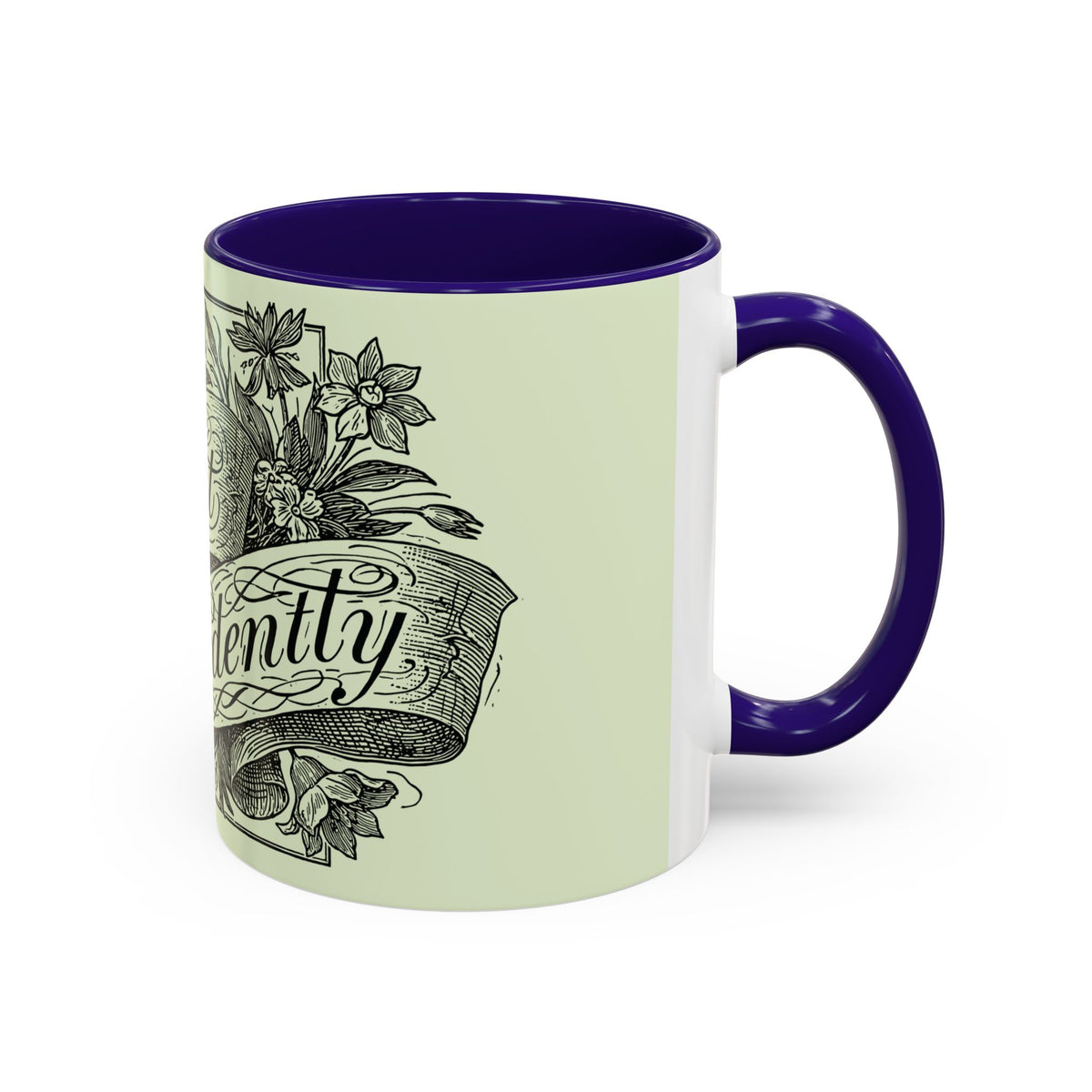 Most Ardently script banner floral Mug | Pink 11 or 15 oz.