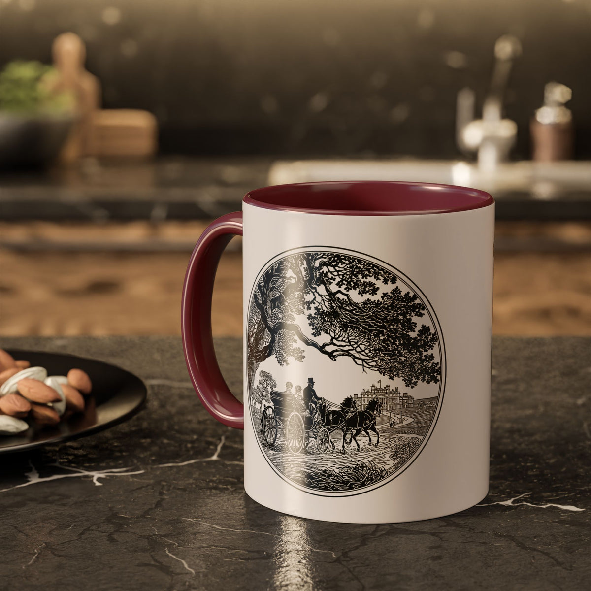 Romantic Vintage Silhouette Mug — "Most Ardently" Tea Coffee Cup (11oz/15oz)