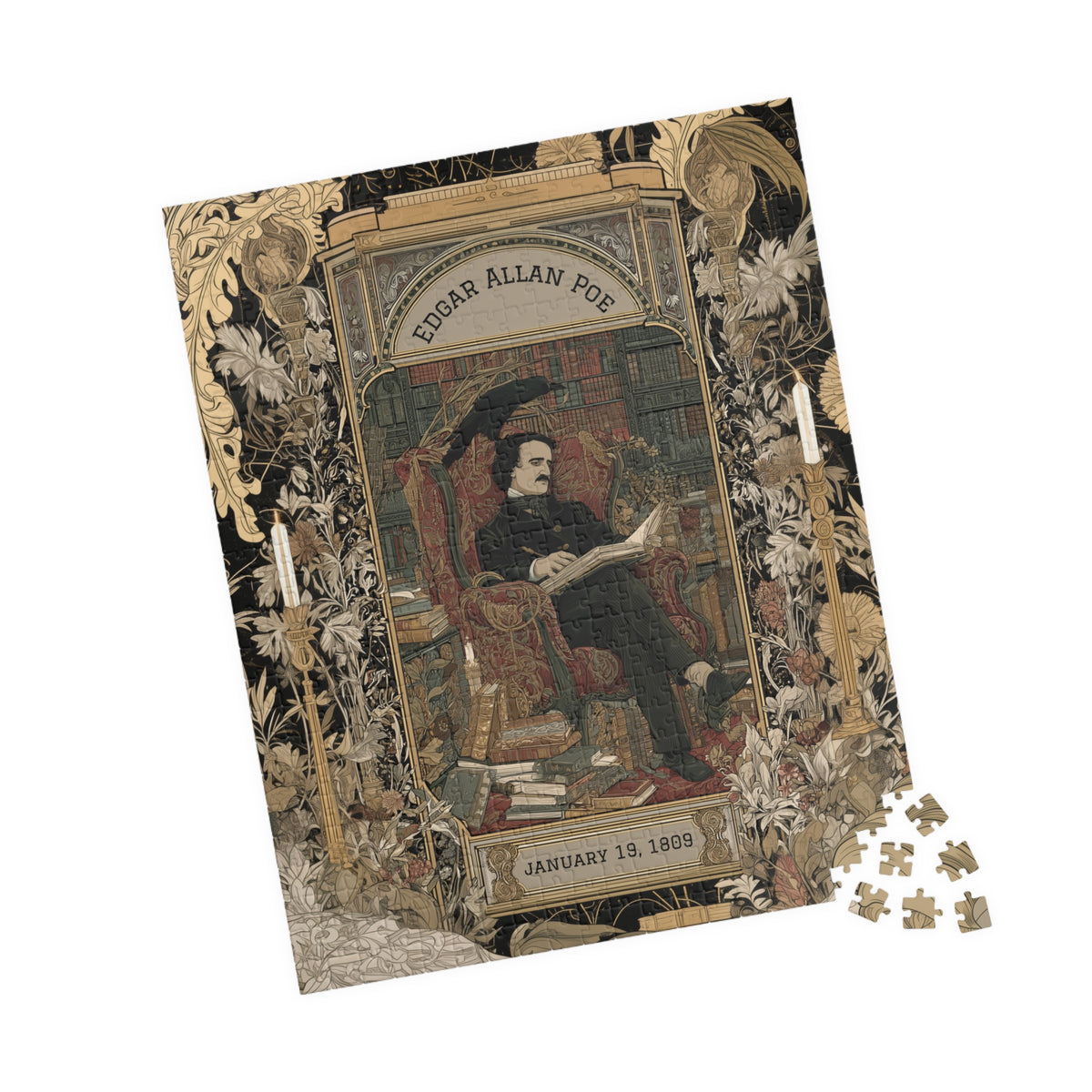 Edgar Allan Poe's Raven Holding Court - Nevermore Puzzle