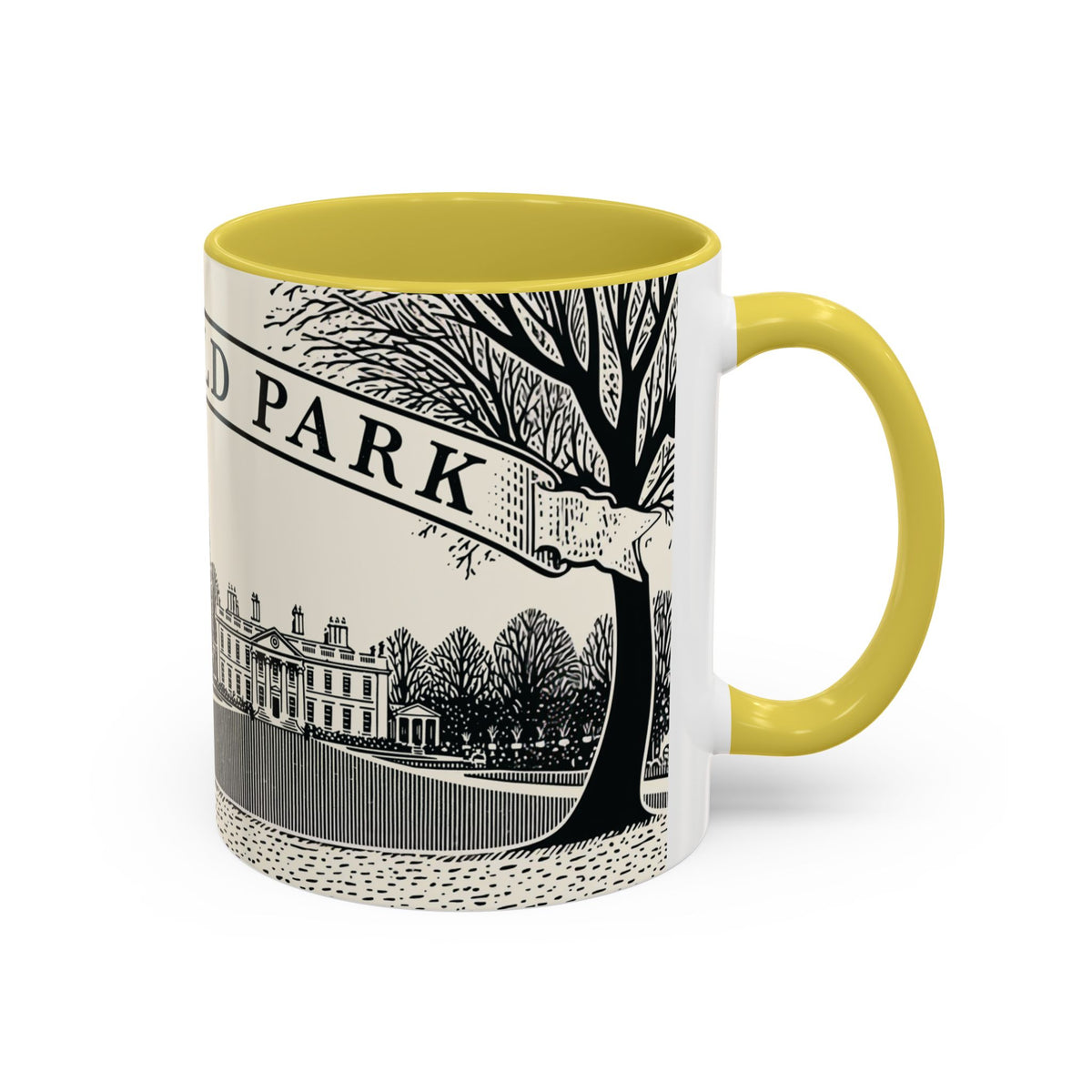 Mansfield Park illustration Mug | Peacock & Estate ceramic mug