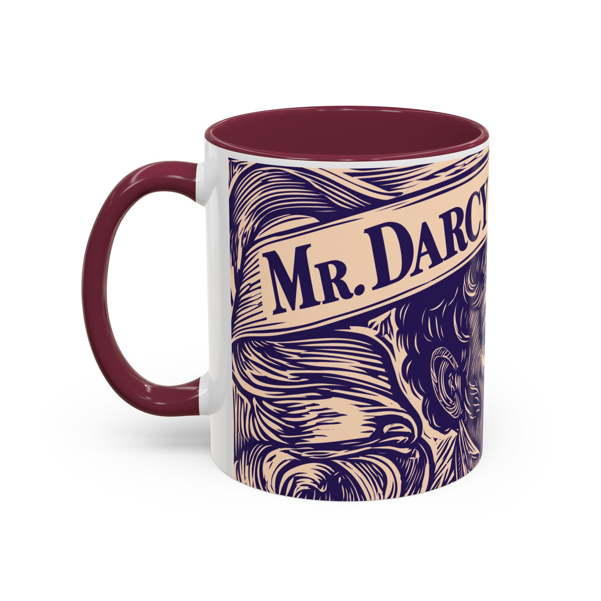 Darcy On My Mind Ceramic Mug — Jane Austen Literary Coffee Cup (11oz/15oz)
