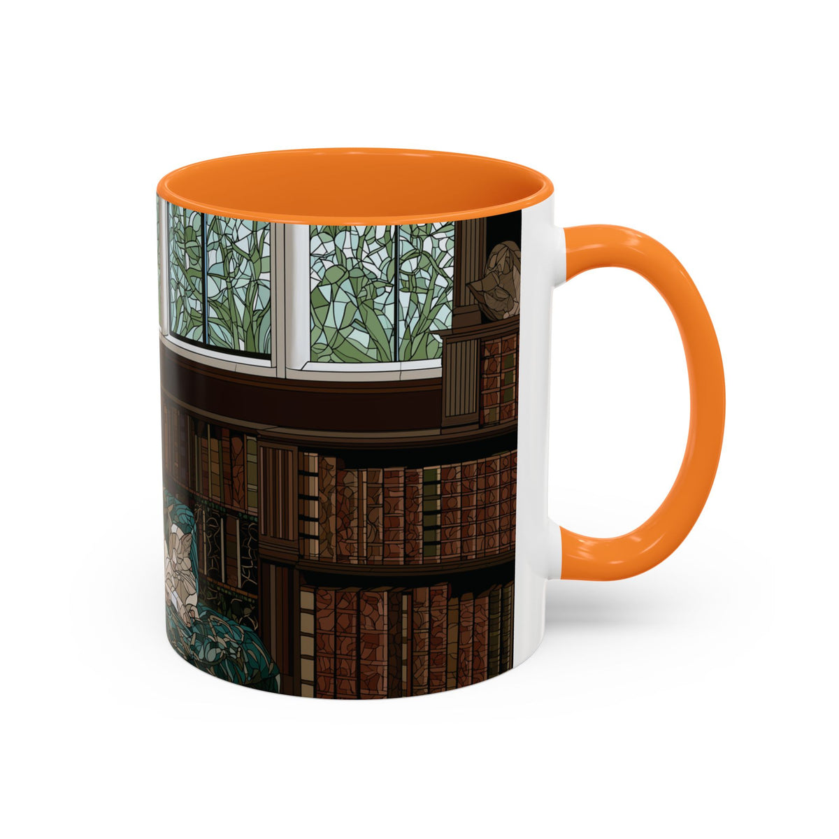 Cozy Reading Nook Cat Mug | Ceramic Coffee Cup 11oz 15oz
