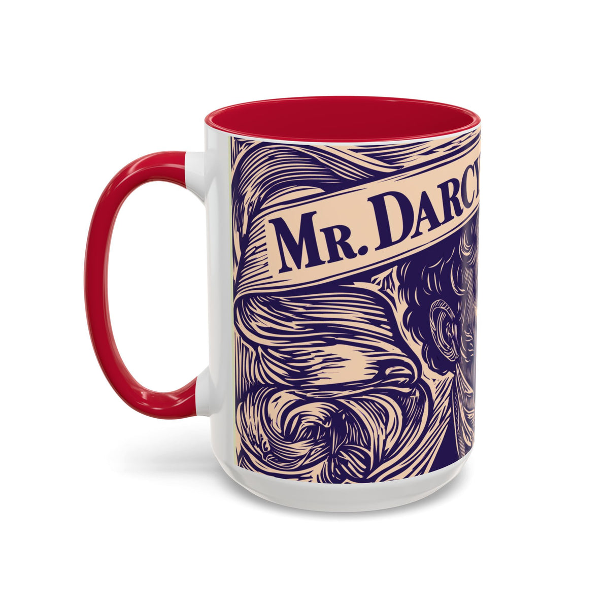 Darcy On My Mind Ceramic Mug — Jane Austen Literary Coffee Cup (11oz/15oz)