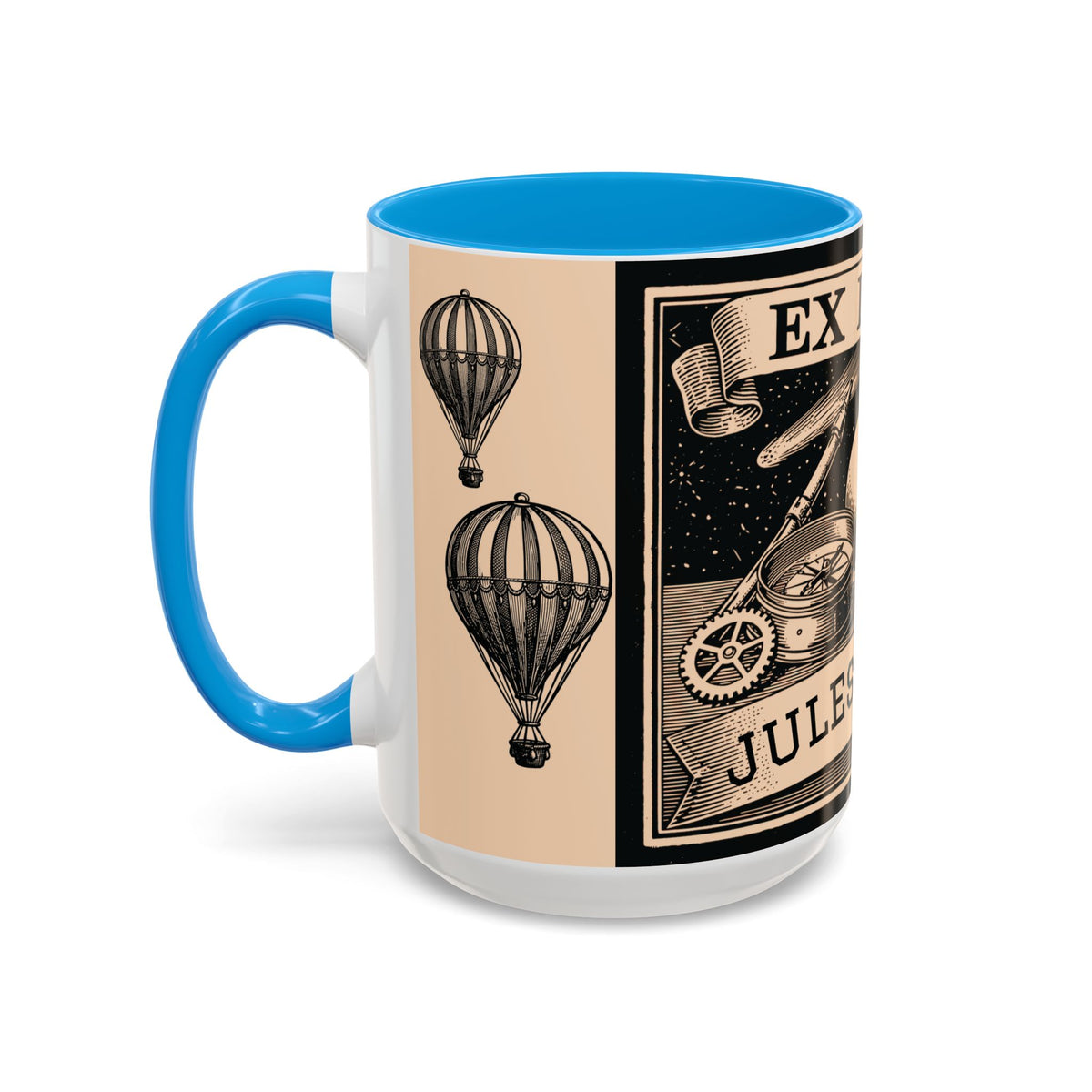 Jules Verne Ex Libris Vintage Science Fiction Coffee Mug (11oz & 15oz)