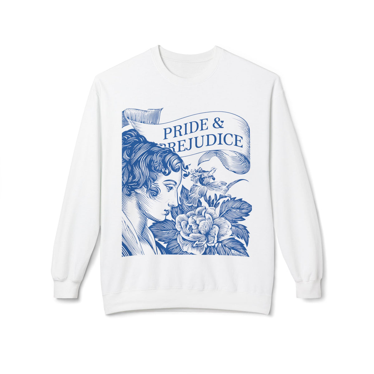 Pride & Prejudice Floral Sweatshirt — Jane Austen Booklover Crewneck (Derbyshire Coordinates)