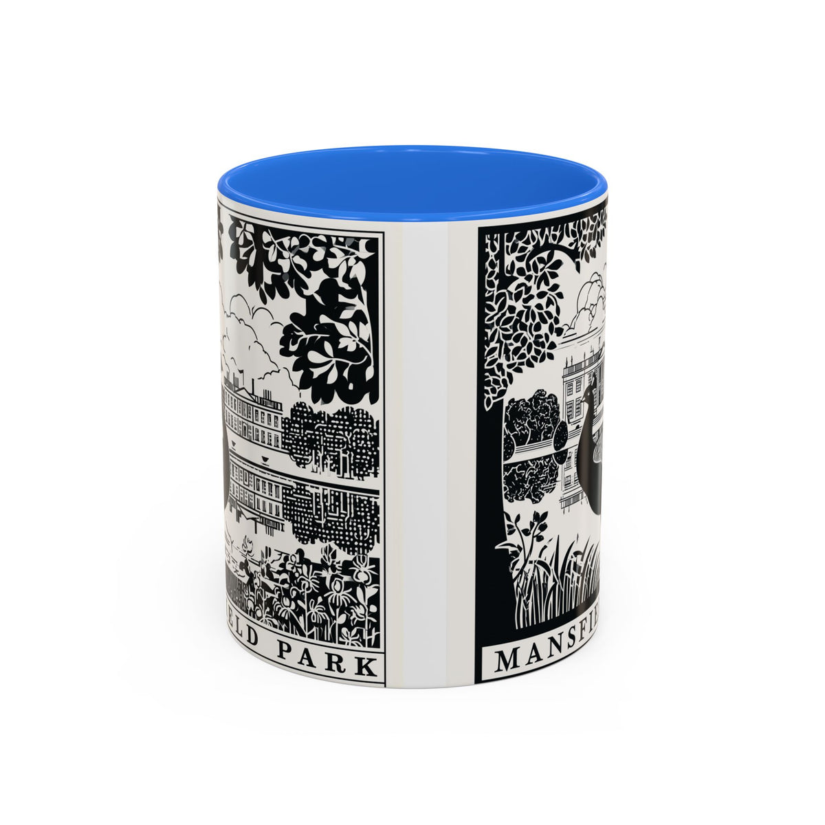Mansfield Park Peacock Illustration Mug | Vintage Etching Wraparound