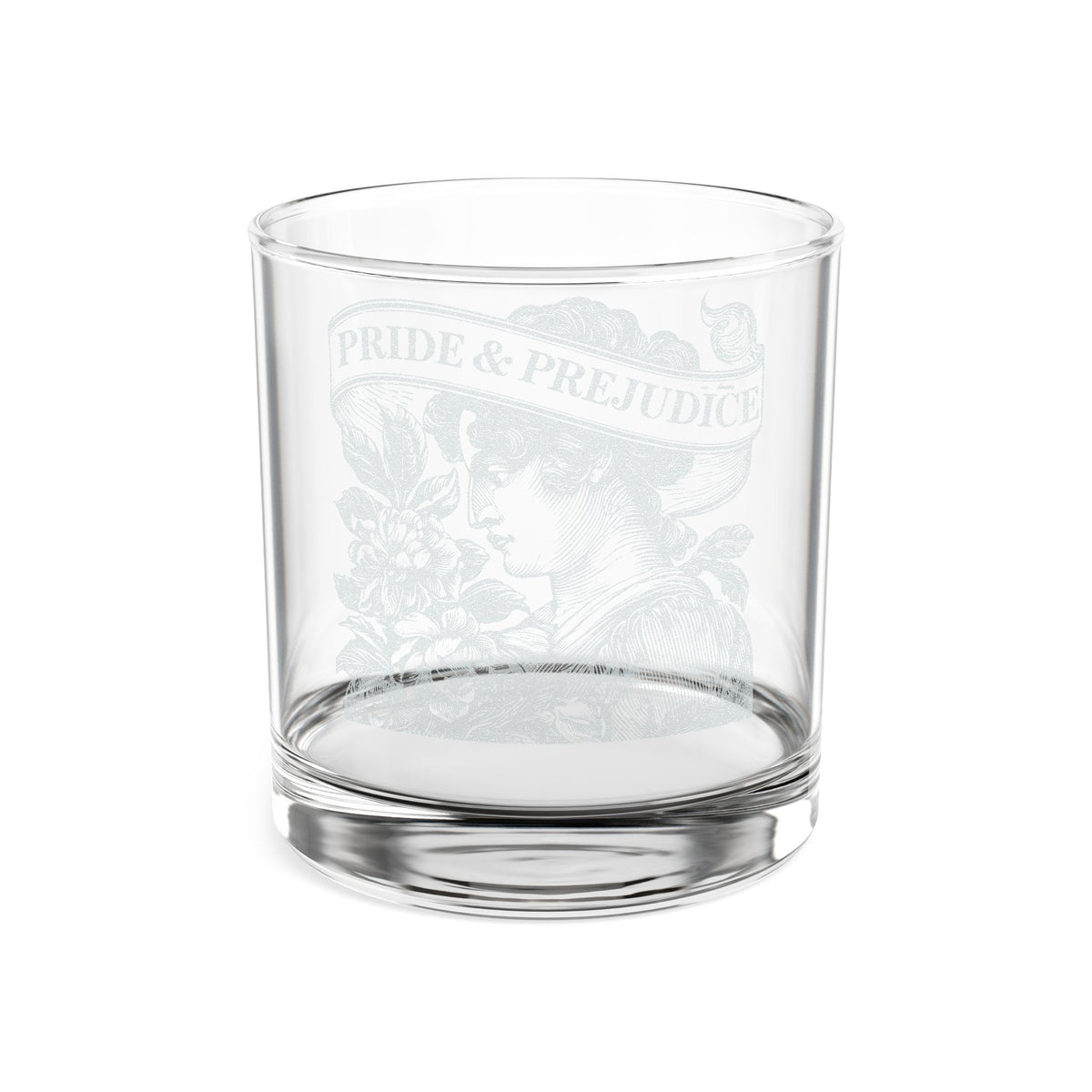 Engraved "Pride & Prejudice" Whiskey Glass - 10.5oz Classic Rocks Glass