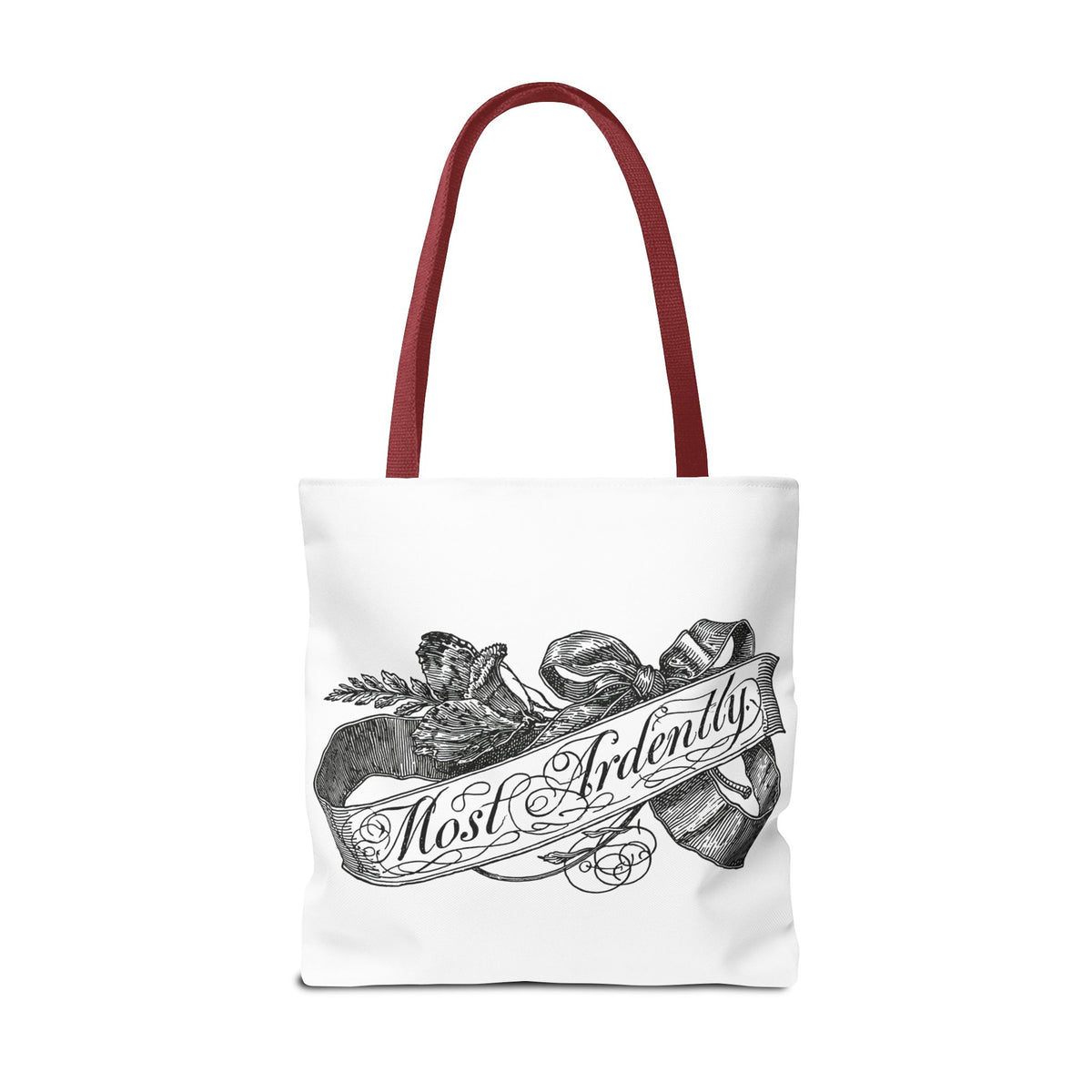 Regency Ribbon Banner Tote — Most Ardently