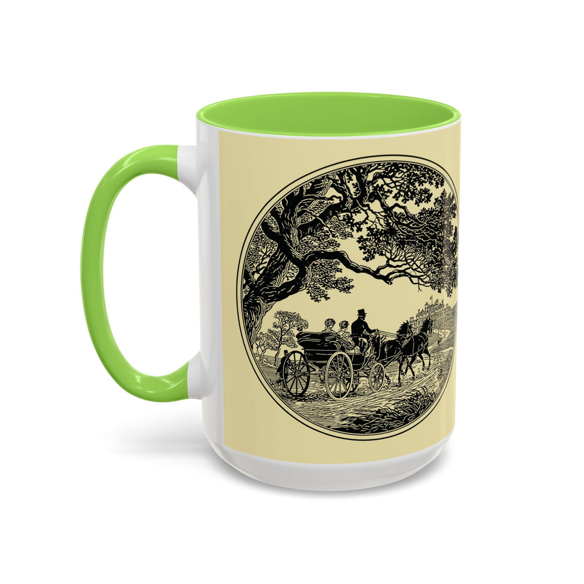 Vintage 'Barely Tolerable' Illustration Coffee Mug (11oz/15oz)