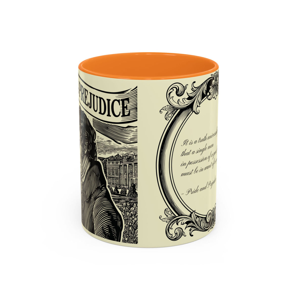 Pride and Prejudice Quote Mug — “Mr. Darcy at Pemberley” Vintage Jane Austen Coffee Cup (11oz/15oz)