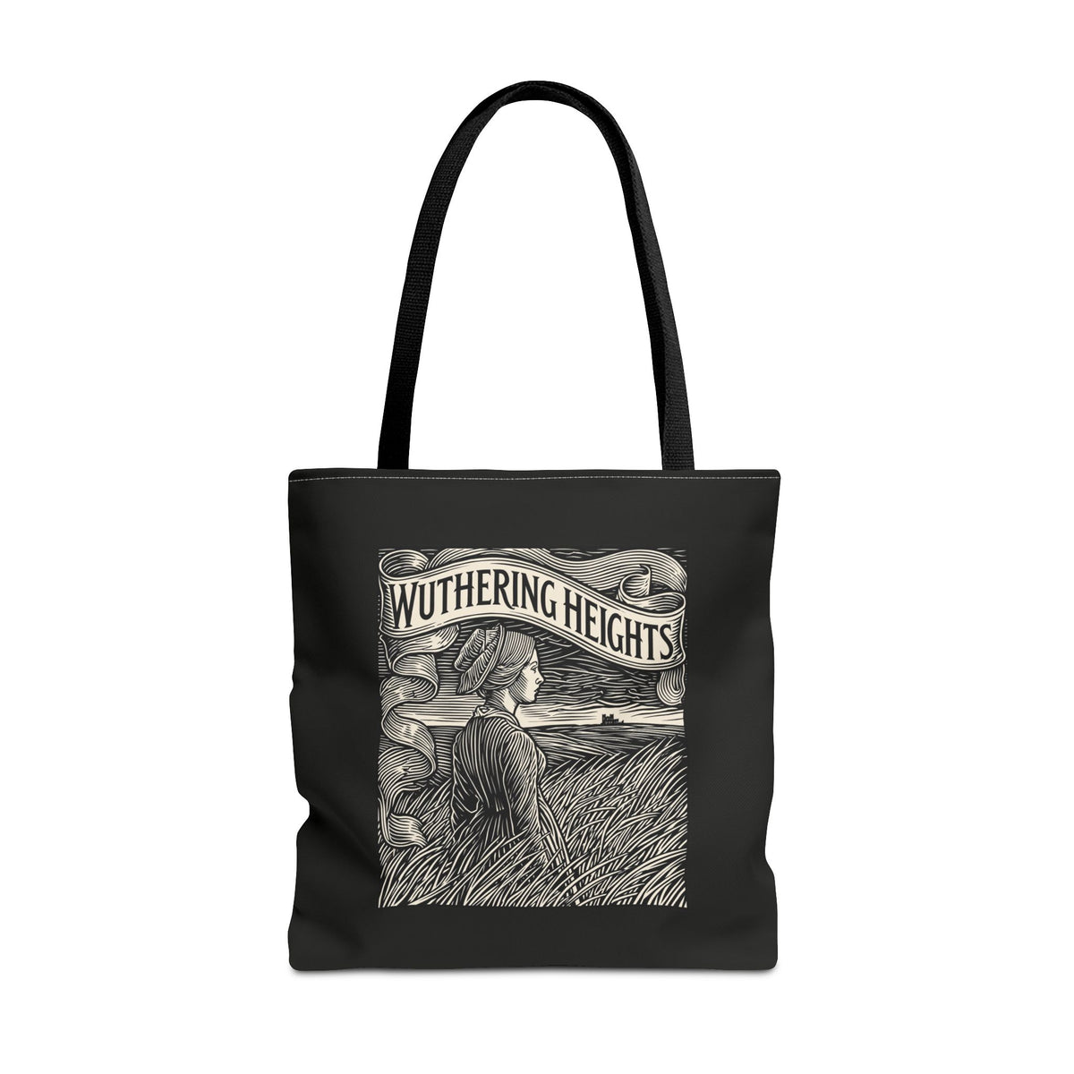 Wuthering Heights Illustrated Tote Bag — Gothic Novel Literary Canvas Tote