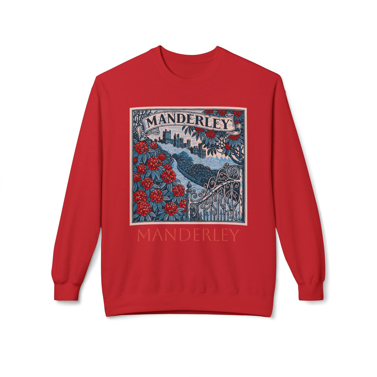 Manderley Vintage Graphic Sweatshirt — Gothic Rose Estate Crewneck
