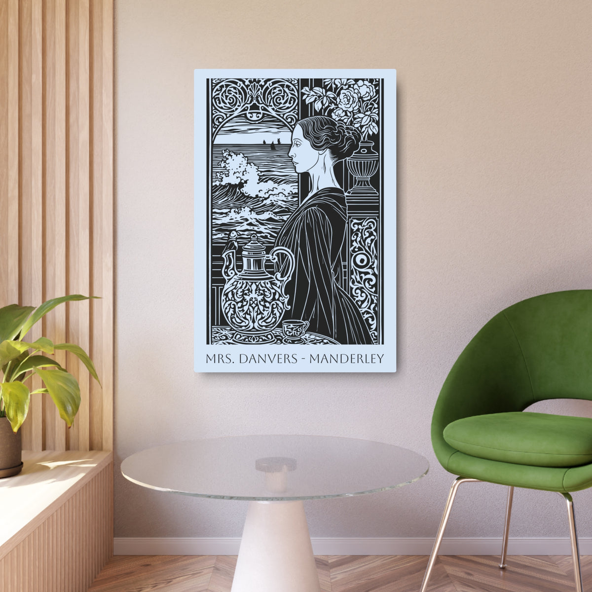 Mrs. Danvers Manderley Homage — Gothic Literary Wall Decor