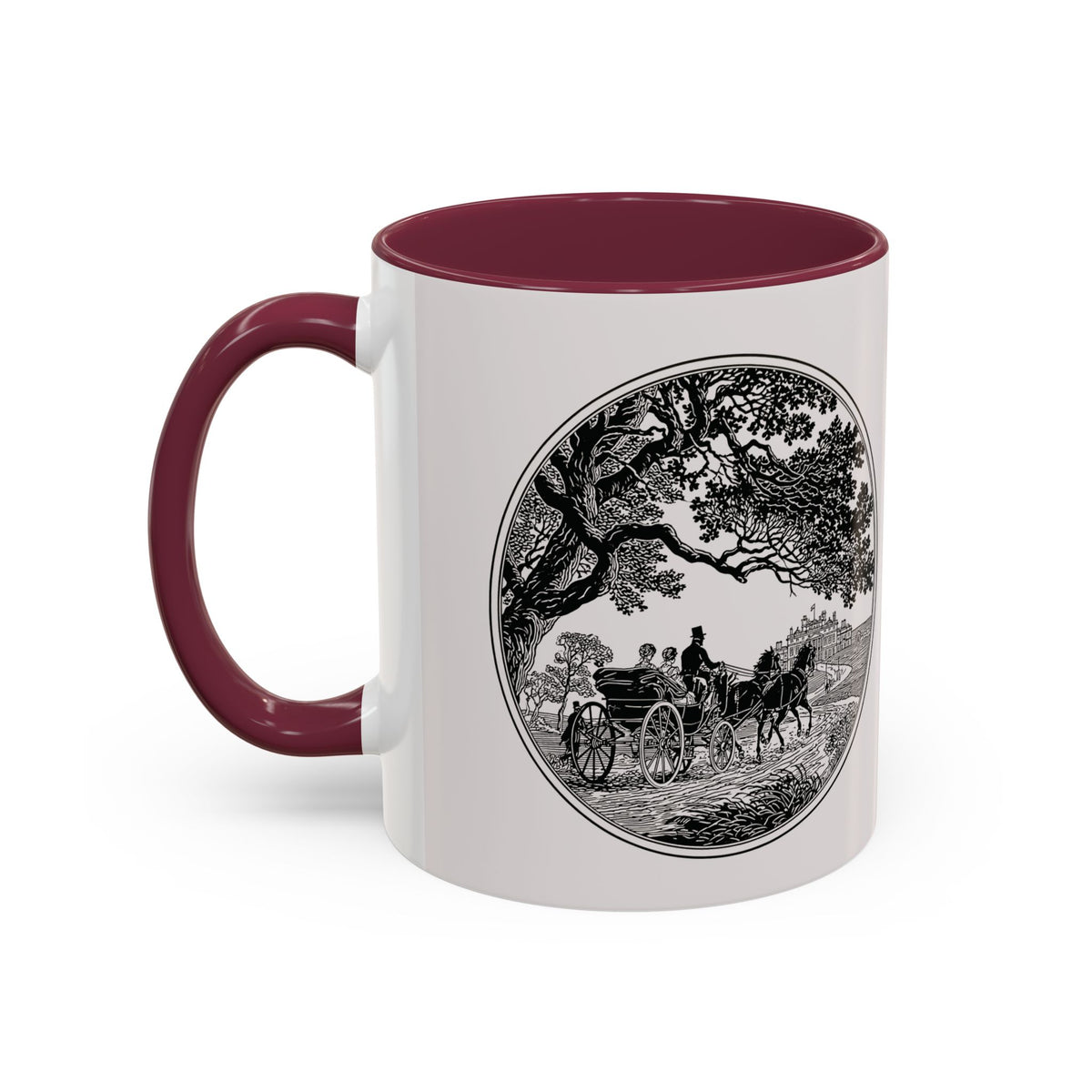 Romantic Vintage Silhouette Mug — "Most Ardently" Tea Coffee Cup (11oz/15oz)