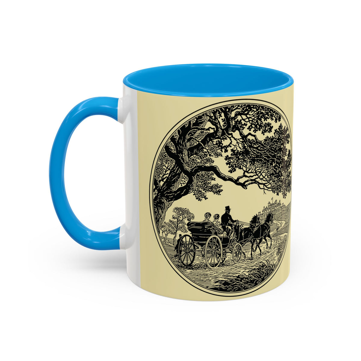 Vintage 'Barely Tolerable' Illustration Coffee Mug (11oz/15oz)