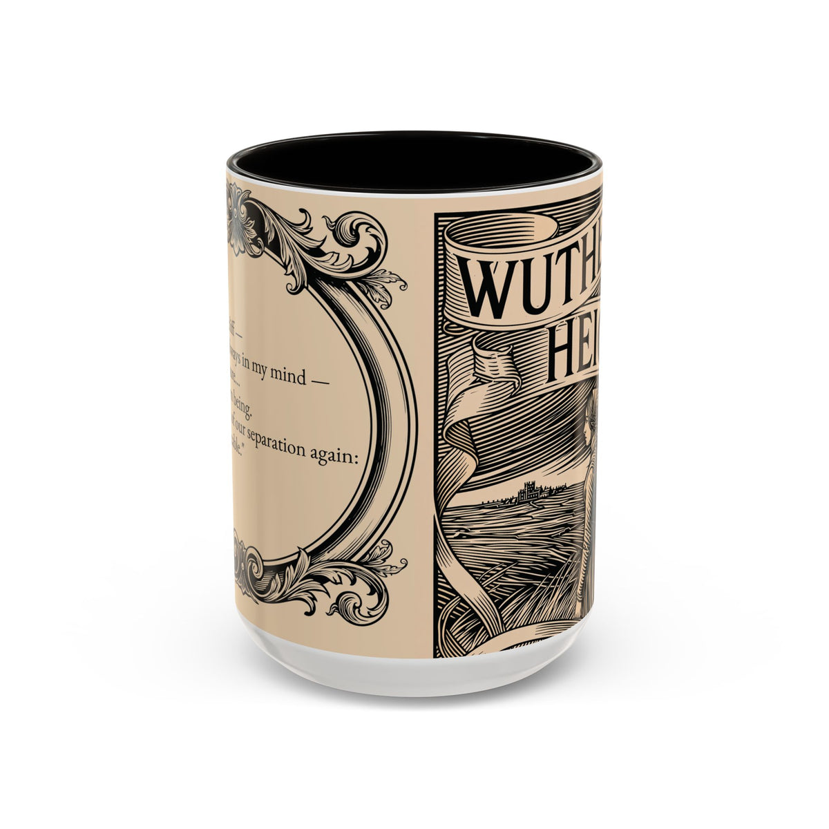 Wuthering Heights Literary Ceramic Mug — Classic Book Cover Coffee Cup (11oz/15oz)