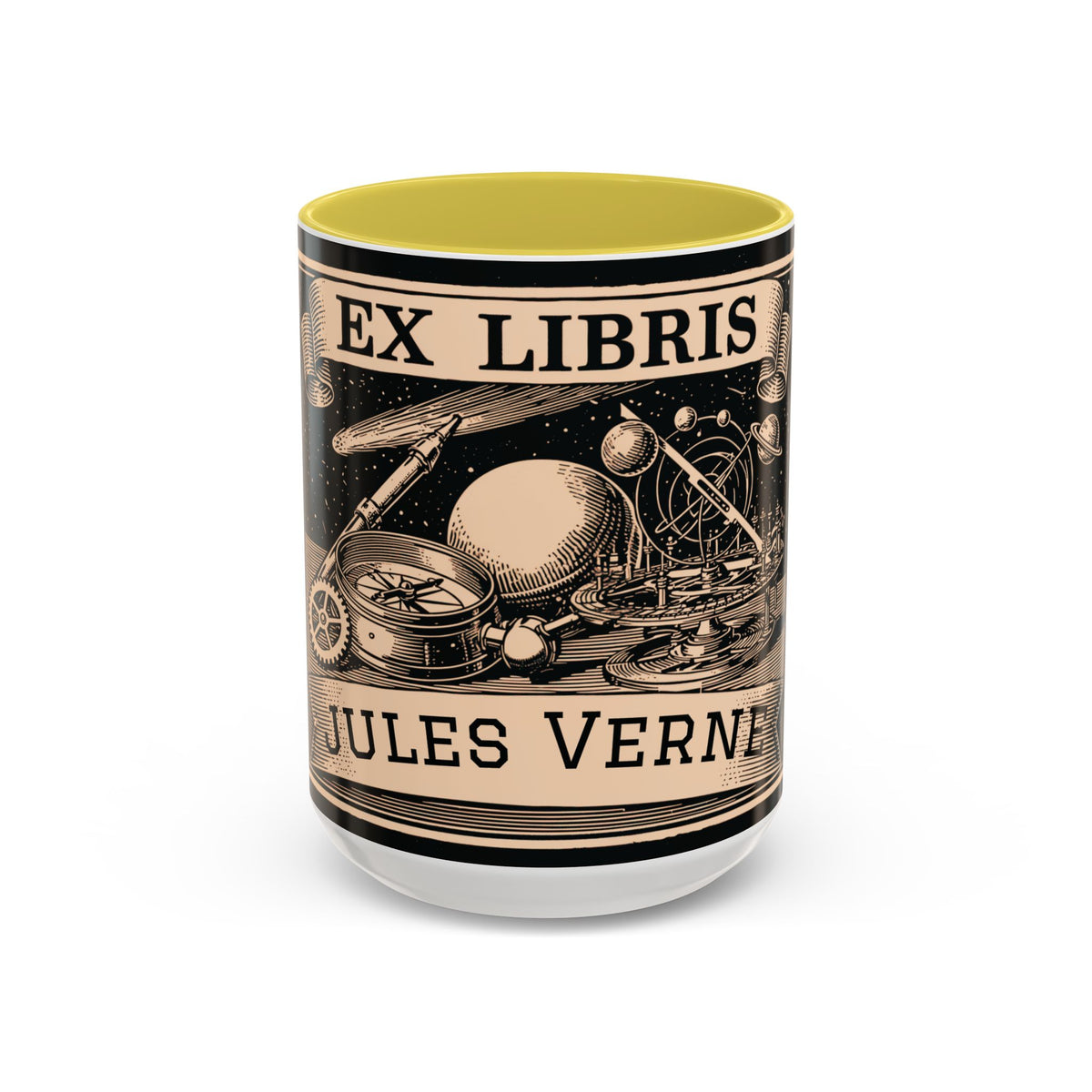 Jules Verne Ex Libris Vintage Science Fiction Coffee Mug (11oz & 15oz)