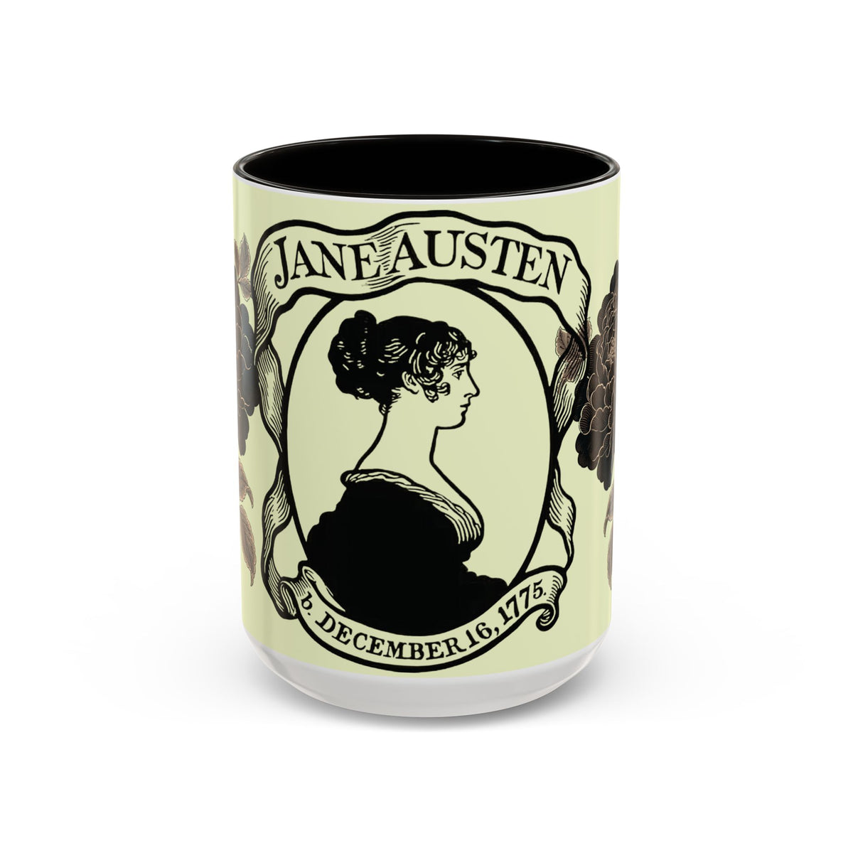 Jane Austen Portrait Ceramic Mug — Literary Tea & Coffee Cup (11oz/15oz)