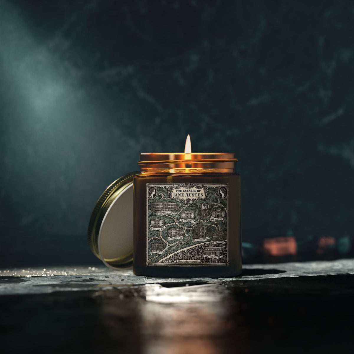 Jane Austen Estate Map Candle | Scented Candle