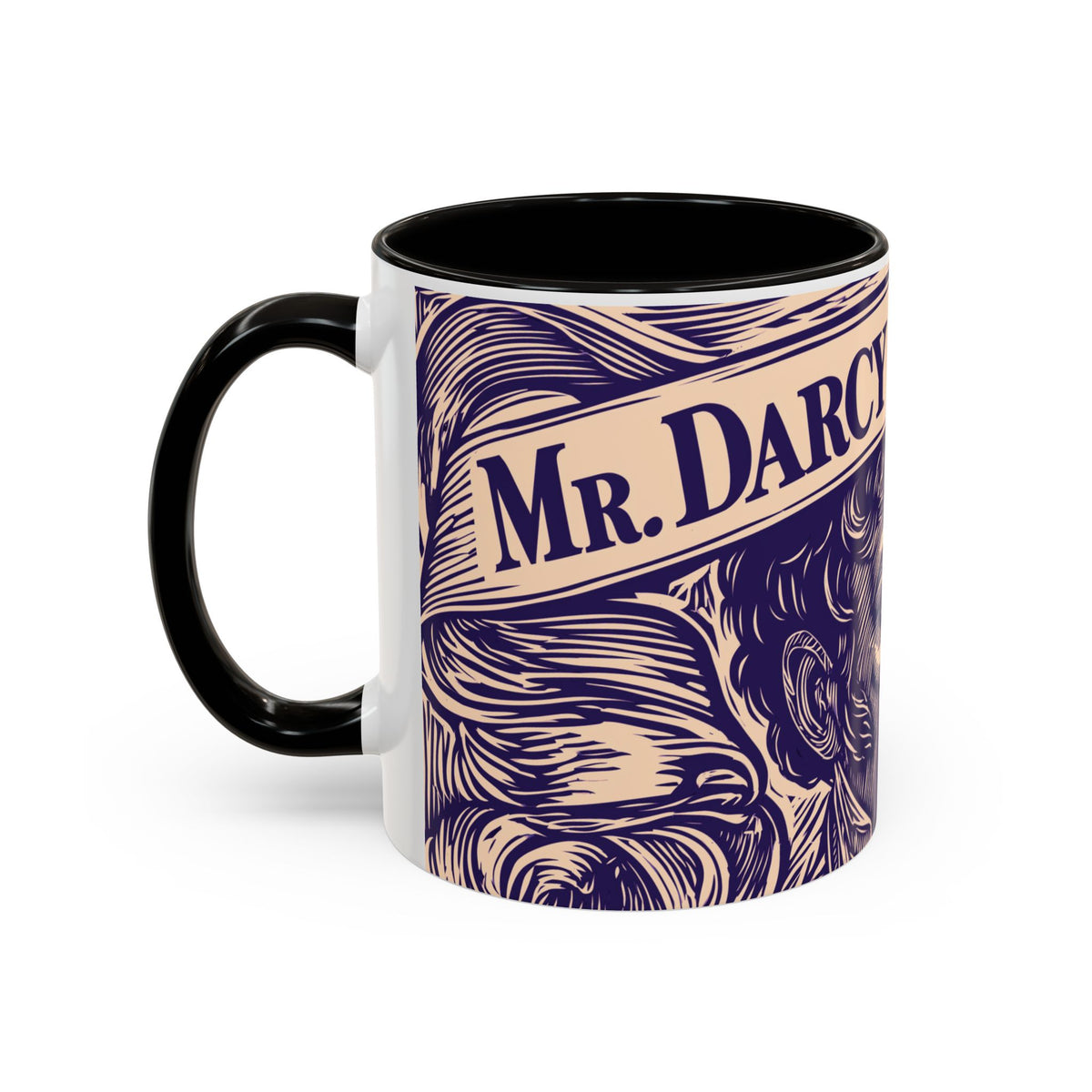 Darcy On My Mind Ceramic Mug — Jane Austen Literary Coffee Cup (11oz/15oz)
