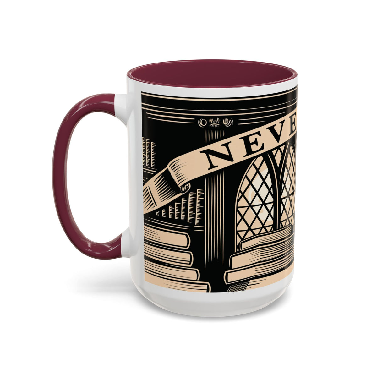 x Nevermore Raven woodcut illustration Mug | Edgar Allan Poe inspired