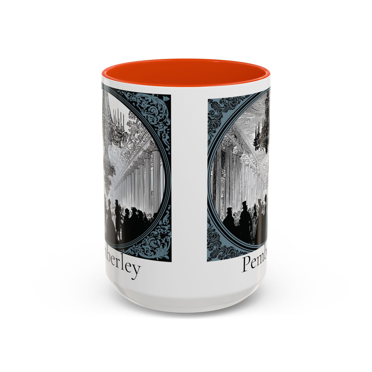 Pemberley Ballroom Illustration Mug | Color Accent Ceramic Mug