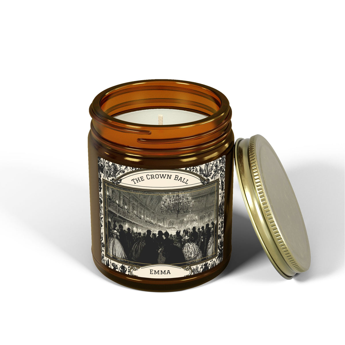 The Crown Ball Vintage Ballroom Illustration Candle | Soy Wax, 4oz & 9oz