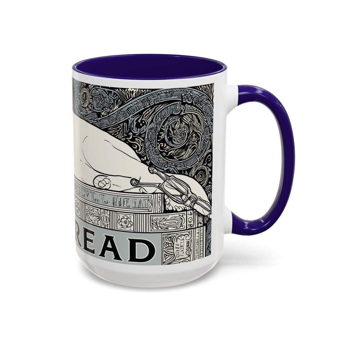 Well Read Siamese Cat Mug | Color Accent Ceramic Mug