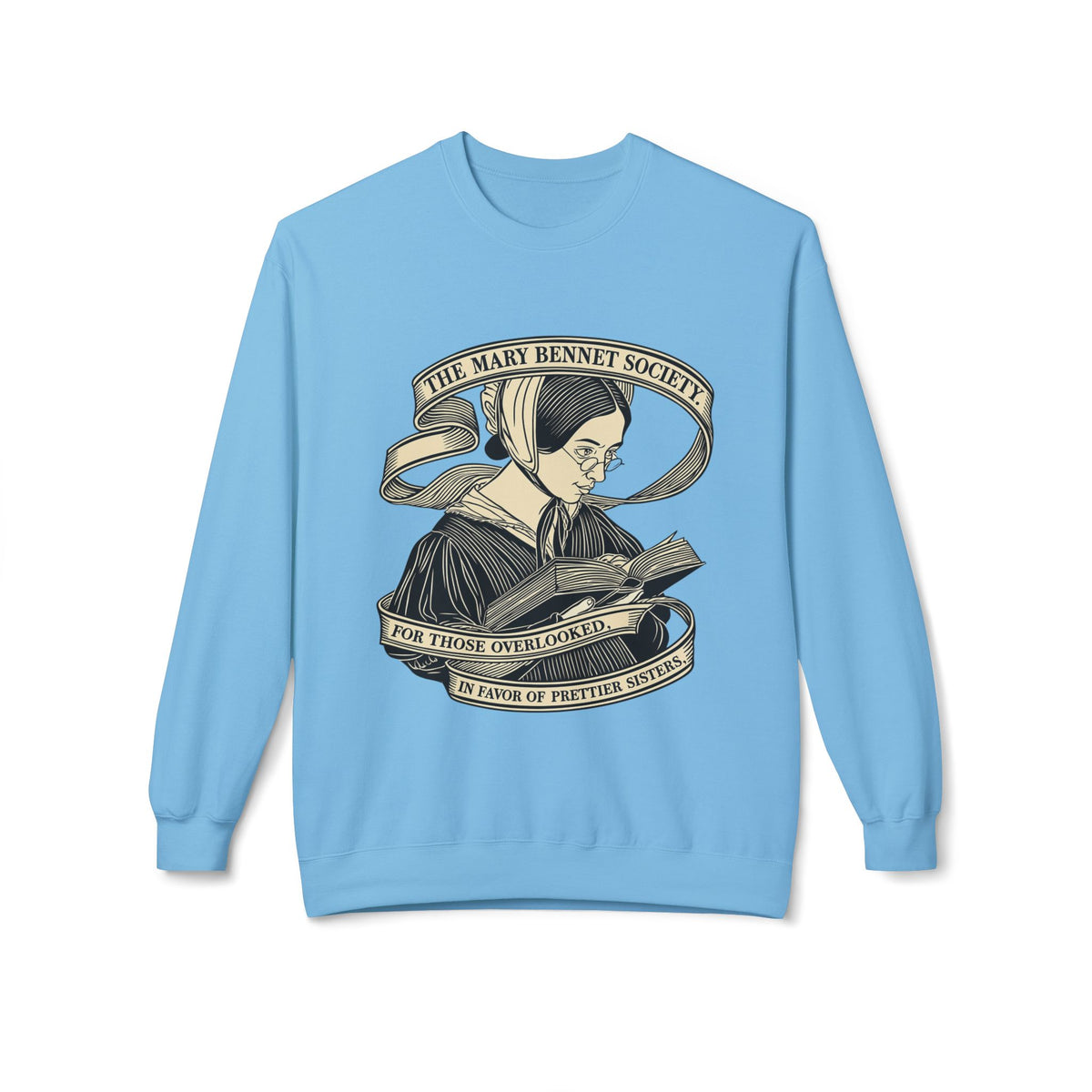 The Mary Bennet Society Literary Crewneck Sweatshirt — Vintage Booklover Reading Crew