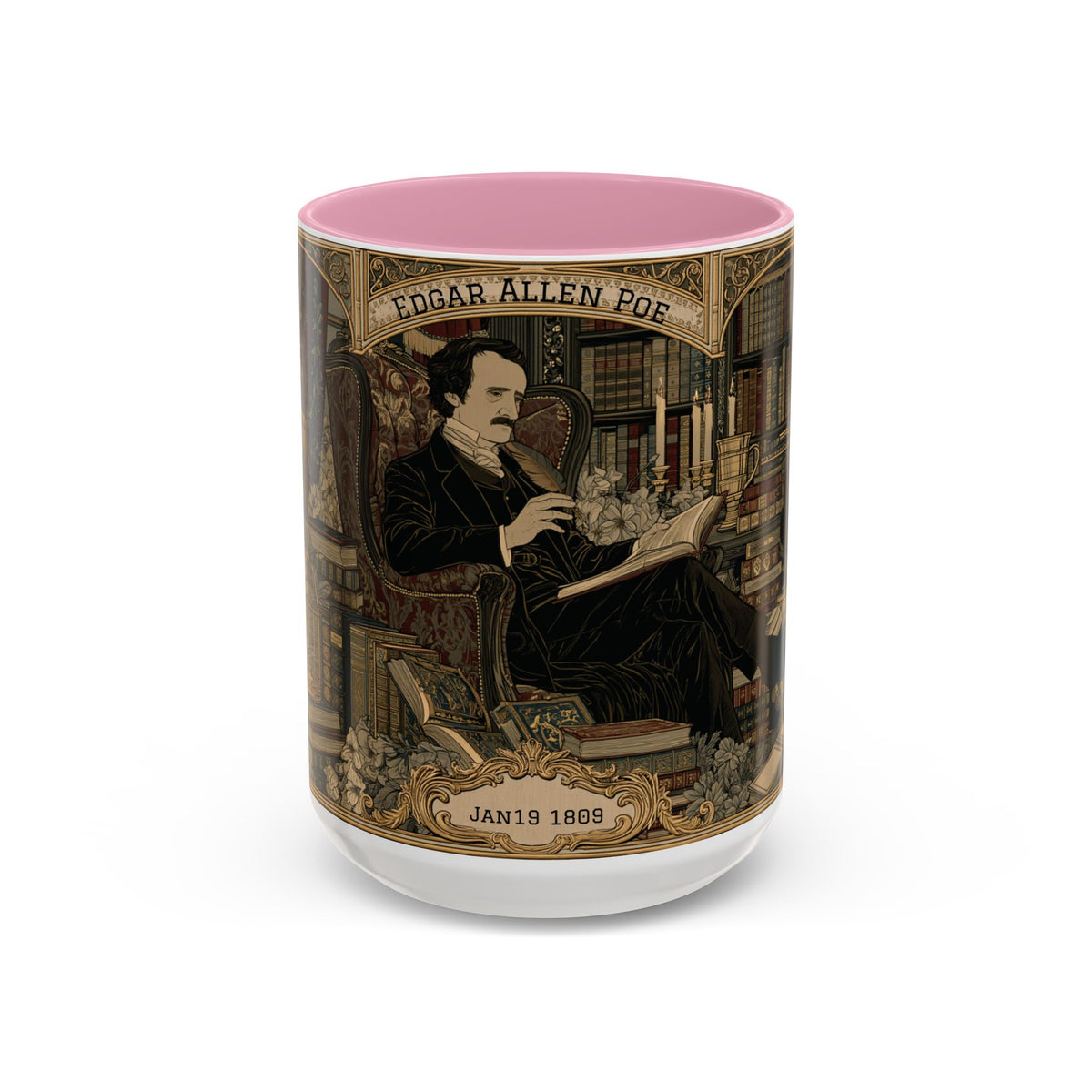 Edgar Allan Poe portrait Mug | Literary Gothic coffee mug